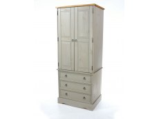 Core Products Core Corona Grey and Pine 2 Door 3 Drawer Wardrobe (Flat Packed)