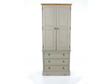 Core Products Core Corona Grey and Pine 2 Door 3 Drawer Wardrobe (Flat Packed)