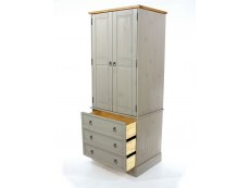 Core Products Core Corona Grey and Pine 2 Door 3 Drawer Wardrobe (Flat Packed)