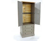 Core Products Core Corona Grey and Pine 2 Door 3 Drawer Wardrobe (Flat Packed)