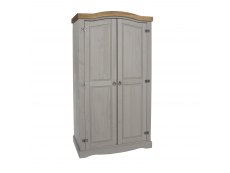 Core Products Core Corona Grey and Pine 2 Door Wardrobe (Flat Packed)