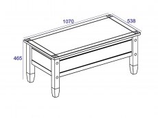 Core Products Core Corona Grey and Pine Coffee Table (Flat Packed)