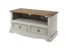 Core Core Corona Grey and Waxed Pine Flat Screen TV Unit