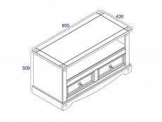 Core Products Core Corona Grey and Pine Flat Screen TV Unit (Flat Packed)