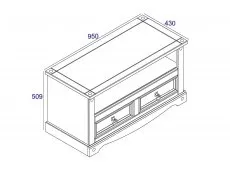 Core Core Corona Grey and Waxed Pine Flat Screen TV Unit