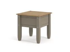 Core Core Corona Grey and Waxed Pine Lamp Table