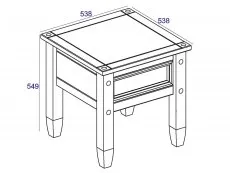 Core Products Core Corona Grey and Pine Lamp Table