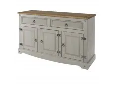 Core Core Corona Grey and Waxed Pine Medium Sideboard
