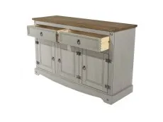 Core Core Corona Grey and Waxed Pine Medium Sideboard