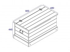 Core Products Core Corona Grey and Pine Blanket Box (Flat Packed)