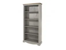Core Core Corona Grey and Waxed Pine Tall Bookcase