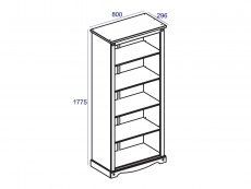 Core Products Core Corona Grey and Pine Tall Bookcase (Flat Packed)