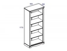 Core Core Corona Grey and Waxed Pine Tall Bookcase