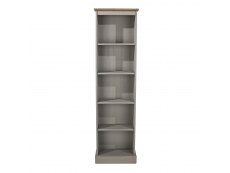 Core Products Core Corona Grey and Pine Tall Narrow Bookcases (Flat Packed)