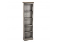 Core Corona Grey and Pine Tall Narrow Bookcases (Flat Packed)
