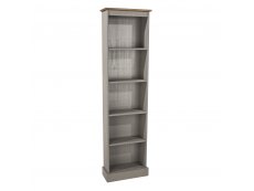 Core Products Core Corona Grey and Pine Tall Narrow Bookcases (Flat Packed)
