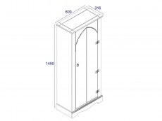 Core Products Core Corona Grey and Pine Vestry Cupboard (Flat Packed)