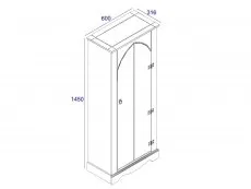 Core Core Corona Grey and Waxed Pine Vestry Cupboard