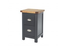 Core Products Core Dunkeld Midnight Blue and Oak 2 Drawer Petite Bedside Cabinet (Flat Packed)