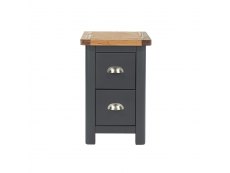 Core Products Core Dunkeld Midnight Blue and Oak 2 Drawer Petite Bedside Cabinet (Flat Packed)