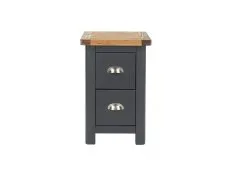 Core Products Core Dunkeld Midnight Blue and Oak 2 Drawer Petite Bedside Table