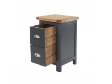 Core Products Core Dunkeld Midnight Blue and Oak 2 Drawer Petite Bedside Cabinet (Flat Packed)