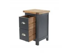 Core Core Dunkeld Midnight Blue and Oak 2 Drawer Petite Bedside Table
