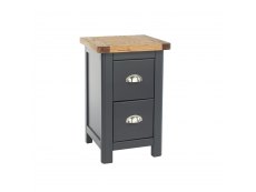 Core Products Core Dunkeld Midnight Blue and Oak 2 Drawer Petite Bedside Cabinet (Flat Packed)