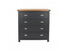 Core Products Core Dunkeld Midnight Blue and Oak 4 Drawer Chest of Drawers (Flat Packed)