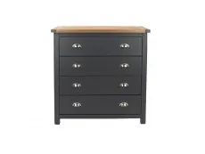 Core Core Dunkeld Midnight Blue and Oak 4 Drawer Chest of Drawers