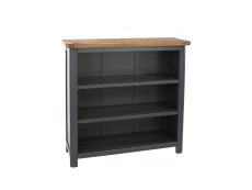 Core Products Core Dunkeld Midnight Blue and Oak Low Bookcase (Flat Packed)