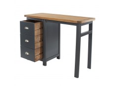 Core Products Core Dunkeld Midnight Blue and Oak Single Pedestal Dressing Table (Flat Packed)