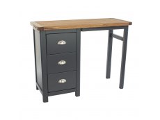 Core Products Core Dunkeld Midnight Blue and Oak Single Pedestal Dressing Table (Flat Packed)
