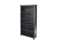 Core Core Dunkeld Midnight Blue and Oak Tall Bookcase