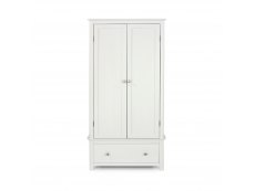Core Nairn White 2 Door, 1 Drawer Wardrobe (Flat Packed)