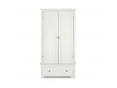 Core Products Core Nairn White 2 Door, 1 Drawer Wardrobe (Flat Packed)