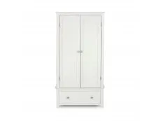 Core Products Core Nairn White 2 Door, 1 Drawer Wardrobe