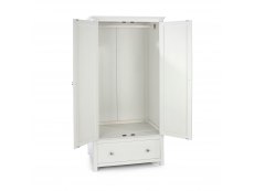 Core Products Core Nairn White 2 Door, 1 Drawer Wardrobe (Flat Packed)