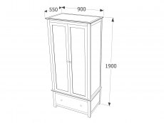 Core Products Core Nairn White 2 Door, 1 Drawer Wardrobe (Flat Packed)
