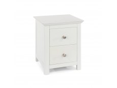 Core Products Core Nairn White with Bonded Glass 2 Drawer Bedside Cabinet (Flat Packed)
