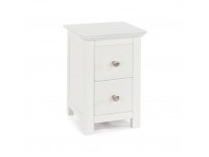 Core Products Core Nairn White with Bonded Glass 2 Drawer Petite Bedside Cabinet (Flat Packed)