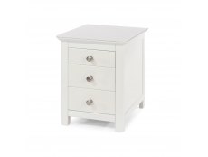 Core Products Core Nairn White with Bonded Glass 3 Drawer Bedside Cabinet (Flat Packed)