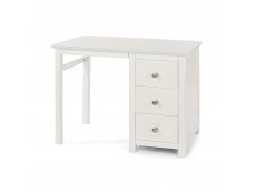 Core Products Core Nairn White with Bonded Glass Single Pedestal Dressing Table (Flat Packed)