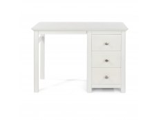 Core Products Core Nairn White with Bonded Glass Single Pedestal Dressing Table (Flat Packed)