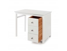 Core Products Core Nairn White with Bonded Glass Single Pedestal Dressing Table (Flat Packed)