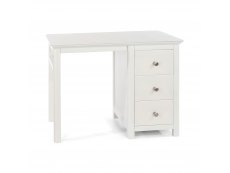 Core Products Core Nairn White with Bonded Glass Single Pedestal Dressing Table (Flat Packed)