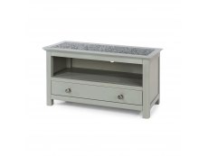 Core Products Core Perth Grey Painted with Grey Stone Inset 1 Drawer TV Unit (Flat Packed)