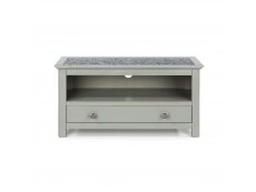 Core Products Core Perth Grey Painted with Grey Stone Inset 1 Drawer TV Unit (Flat Packed)