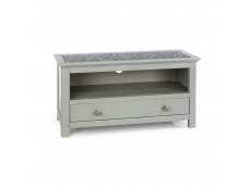 Core Products Core Perth Grey Painted with Grey Stone Inset 1 Drawer TV Unit (Flat Packed)