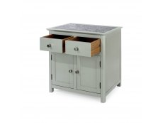 Core Products Core Perth Grey Painted with Grey Stone Inset 2 Door 2 Drawer Sideboard (Flat Packed)